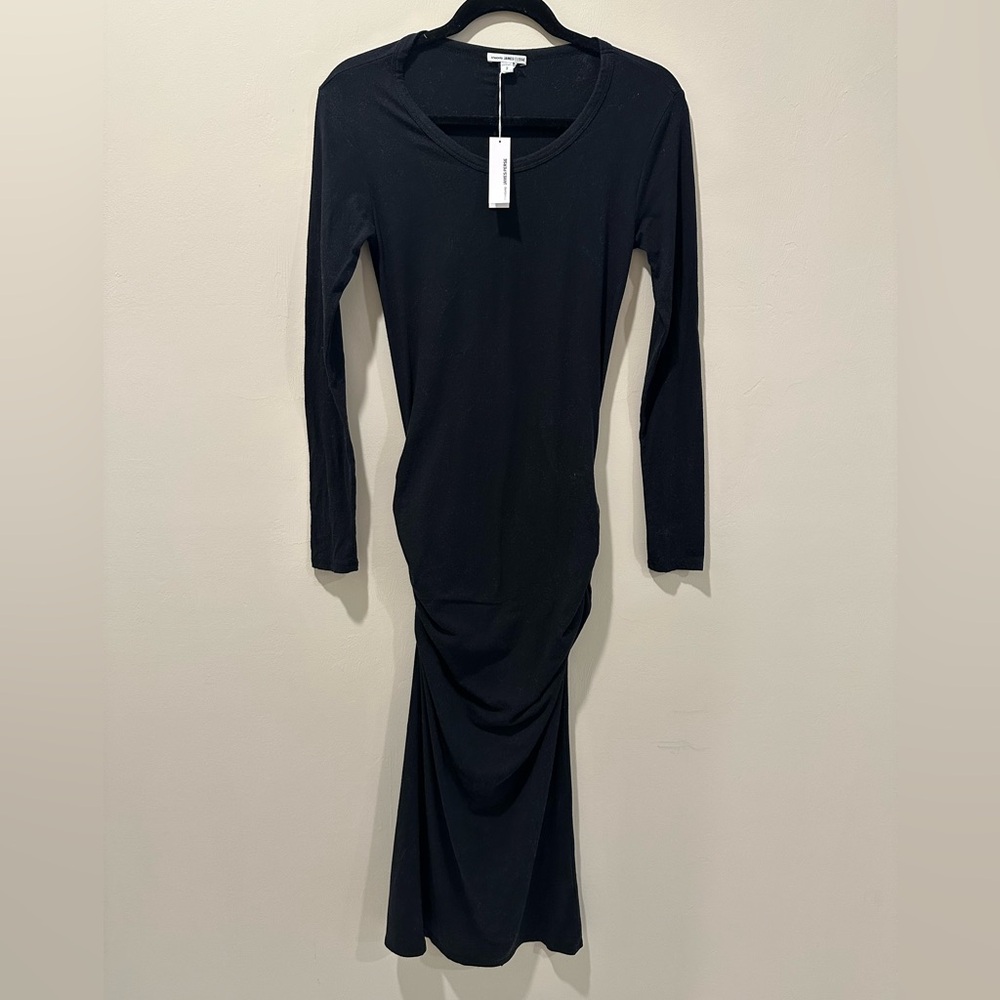 James Perse Classic Black Long Sleeve Dress